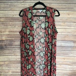 LuLaRoe Floral Ribbed Joy Duster